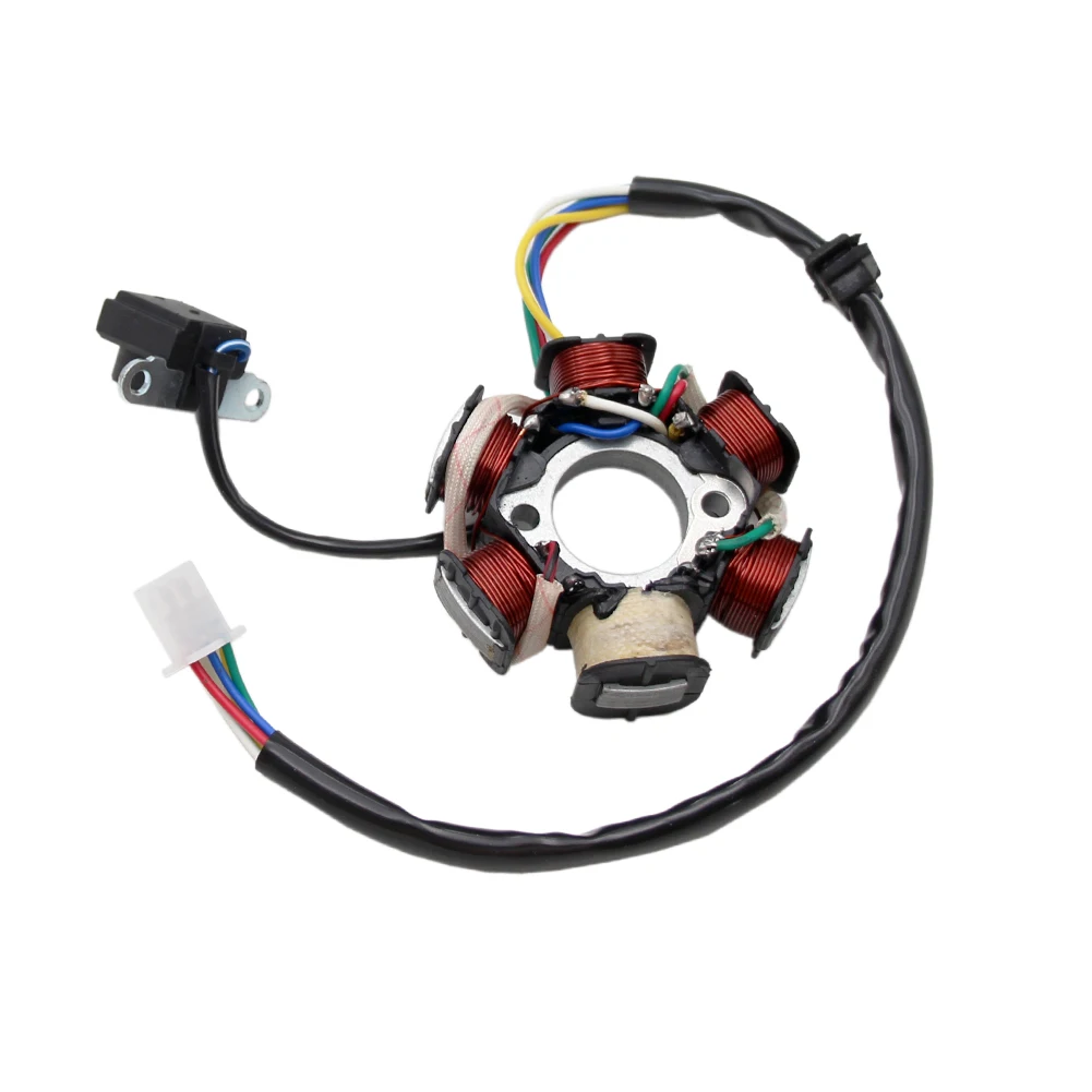 6 Coil 5 Wire GY6 Stator Magneto, PRO BAT, Magneto Stator for GY6 50cc 70cc 90cc110cc 125cc Chinese ATVS Dirt/Pit Blikes Scooter