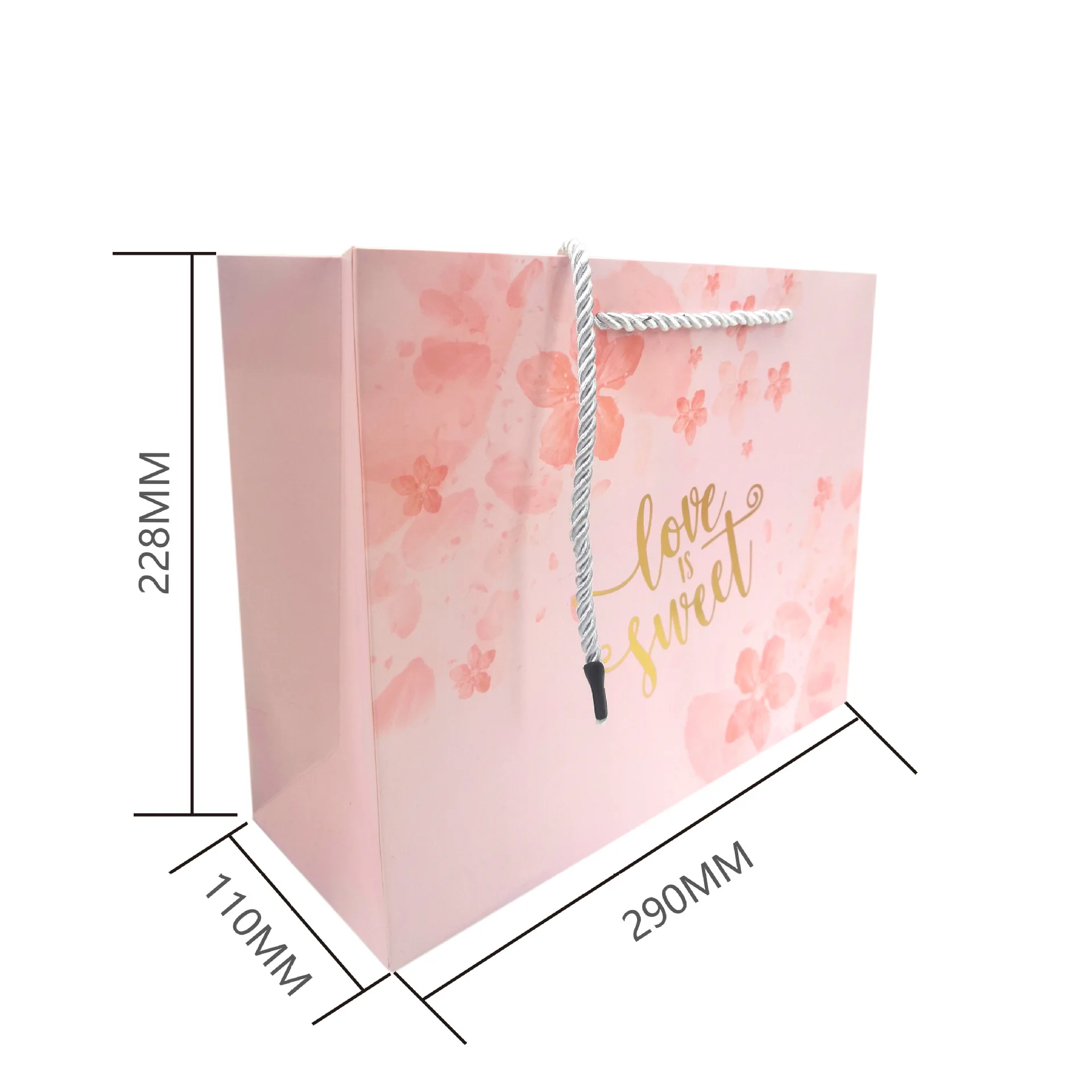 China manufacturer custom print logo victorias secret pink garment jewel packaging shopping paper bag