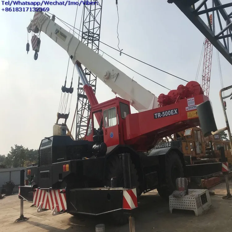 Good Performance Used Tadano TR500EX 50 ton Heavy Lifting Rough Terrain Truck Crane, Made in Japan Tadano Mobile Crane