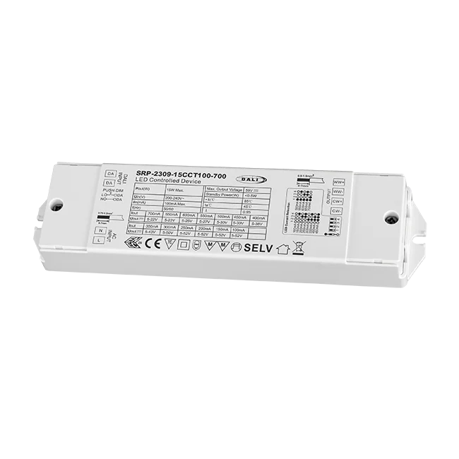 Sunricher 15W 2 Channel 100-700mA DALI DT8 LED Driver for Tunable White