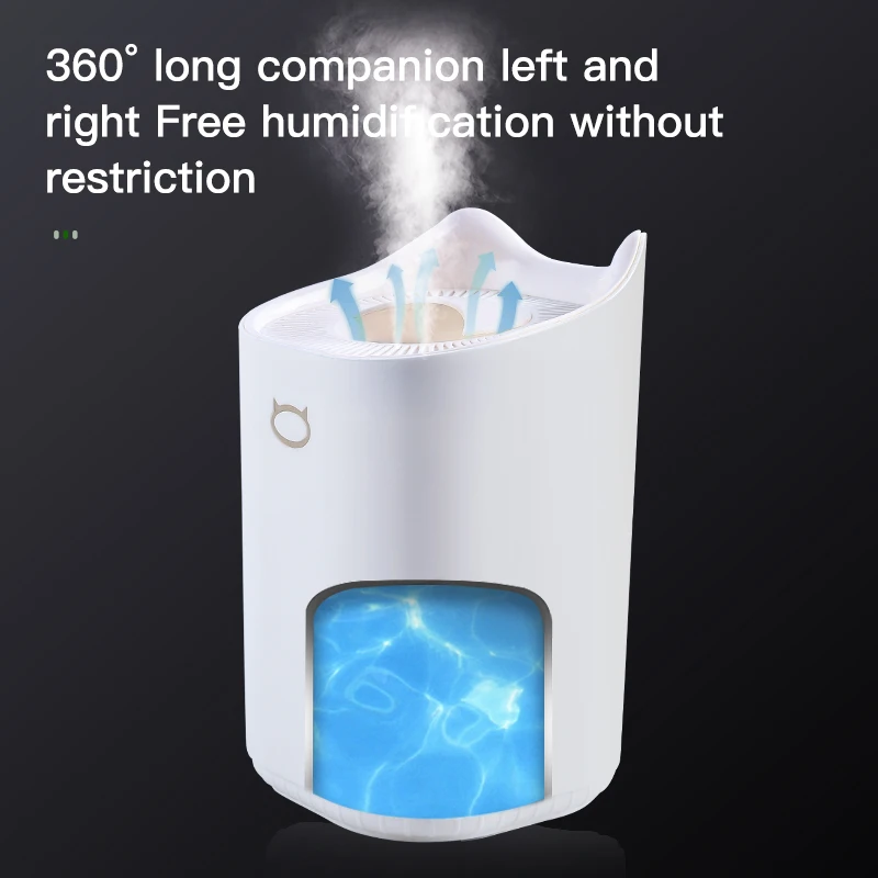 Amazon Top Seller FCC Double Nozzle Humidification 2.3L Plastic Manual Mist Nebulizer Desk Car USB Air Humidifier Ultrasonic