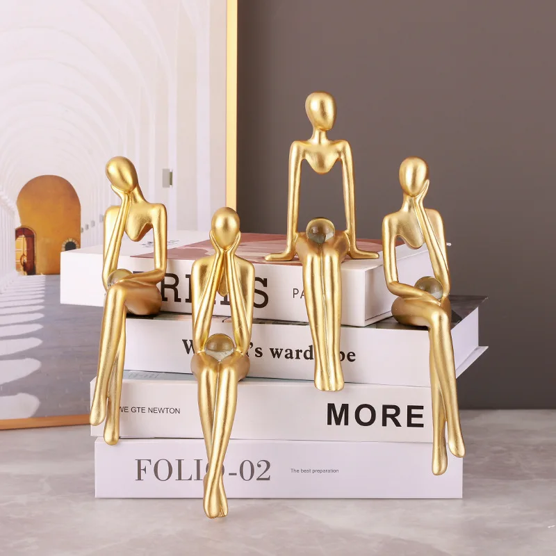 Creative abstract sitting figure decoration Home accessories living room wine cabinet TV cabinet partition model room decoration