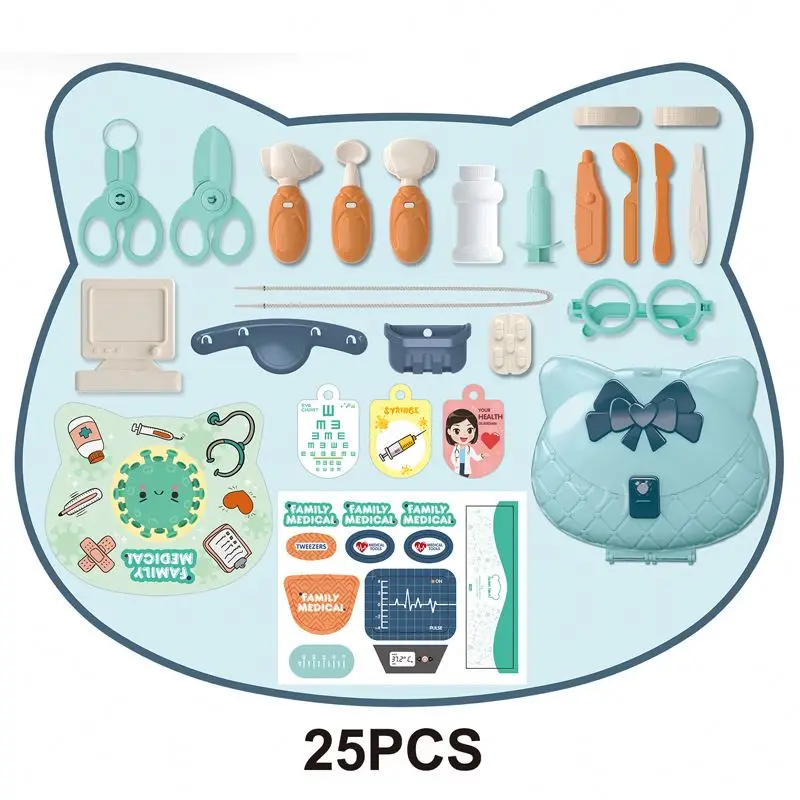 Cheap Shoulder Bag Animal Cat Pretend Play Series Kids Educational Mini Doctor Medical Toy for Boy and Girl