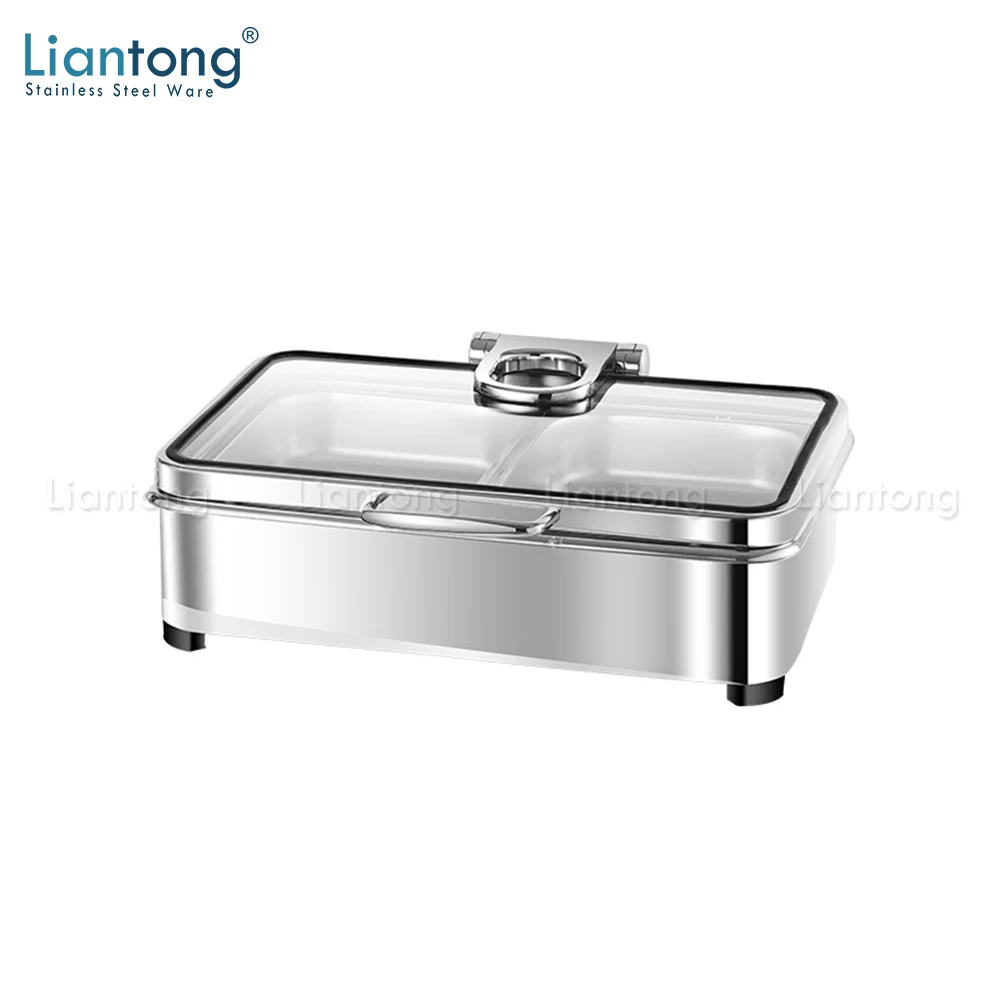 LT106-D электрическое полностью стеклянное окно из нержавеющей стали ресторанный буфет оборудование для общественного питания 9Л подогреватель еды