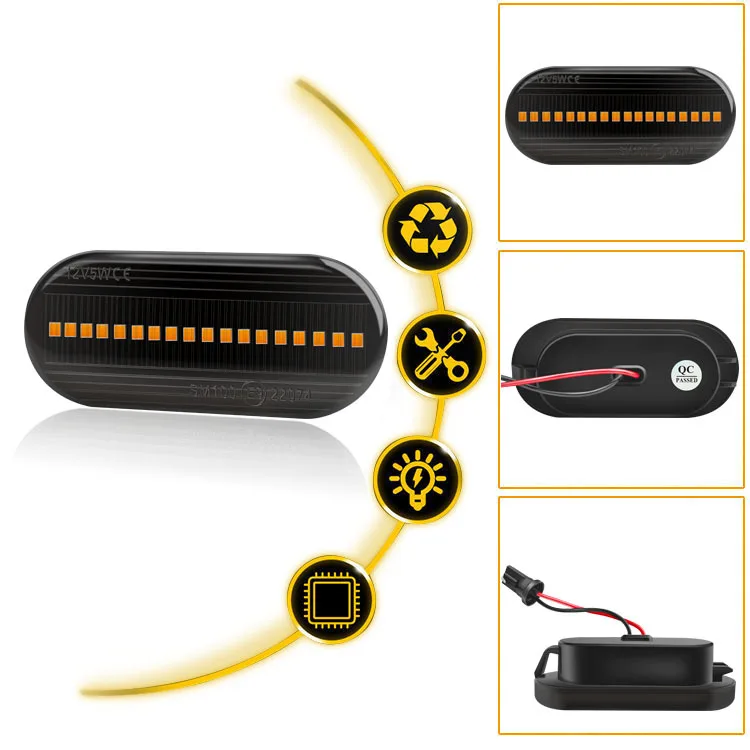 Led Dynamic Side Marker Turn Signal Light Sequential Blinker Light For VW Golf 3 4 MK3 MK4 Passat 3BG Polo For Focus Fiesta seat