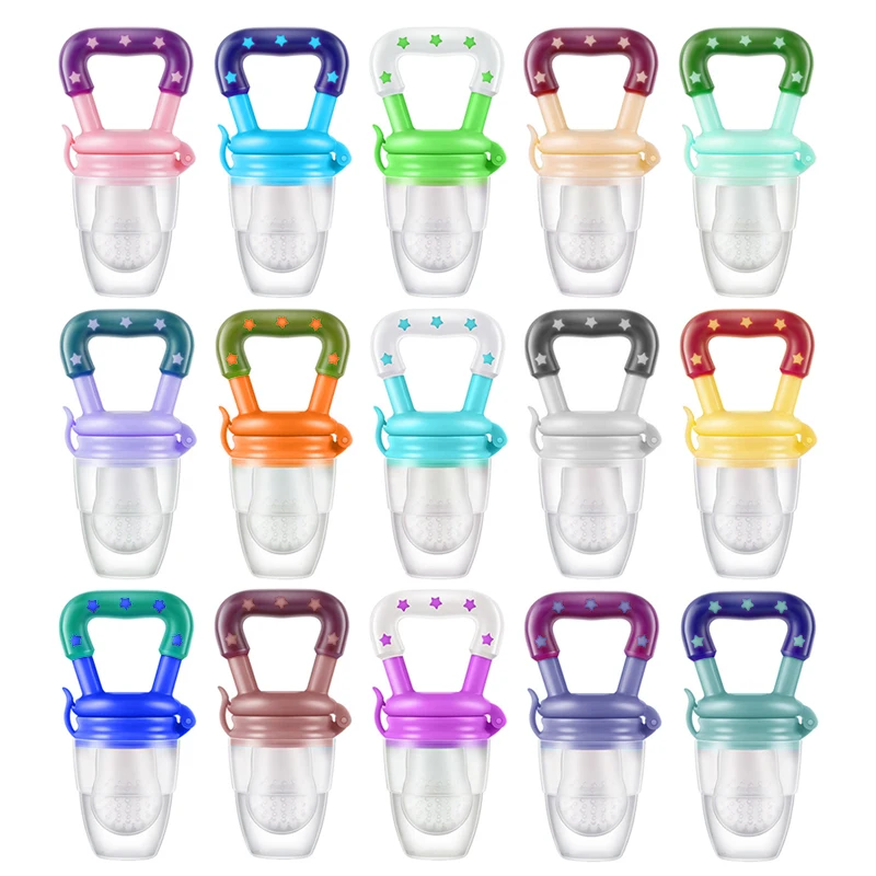 Retractable Kids Juice Teething Nipple Infant Soft Fruit Fresh Food Grade Feeding BPA Free Silicone Fruits Babies Pacifier