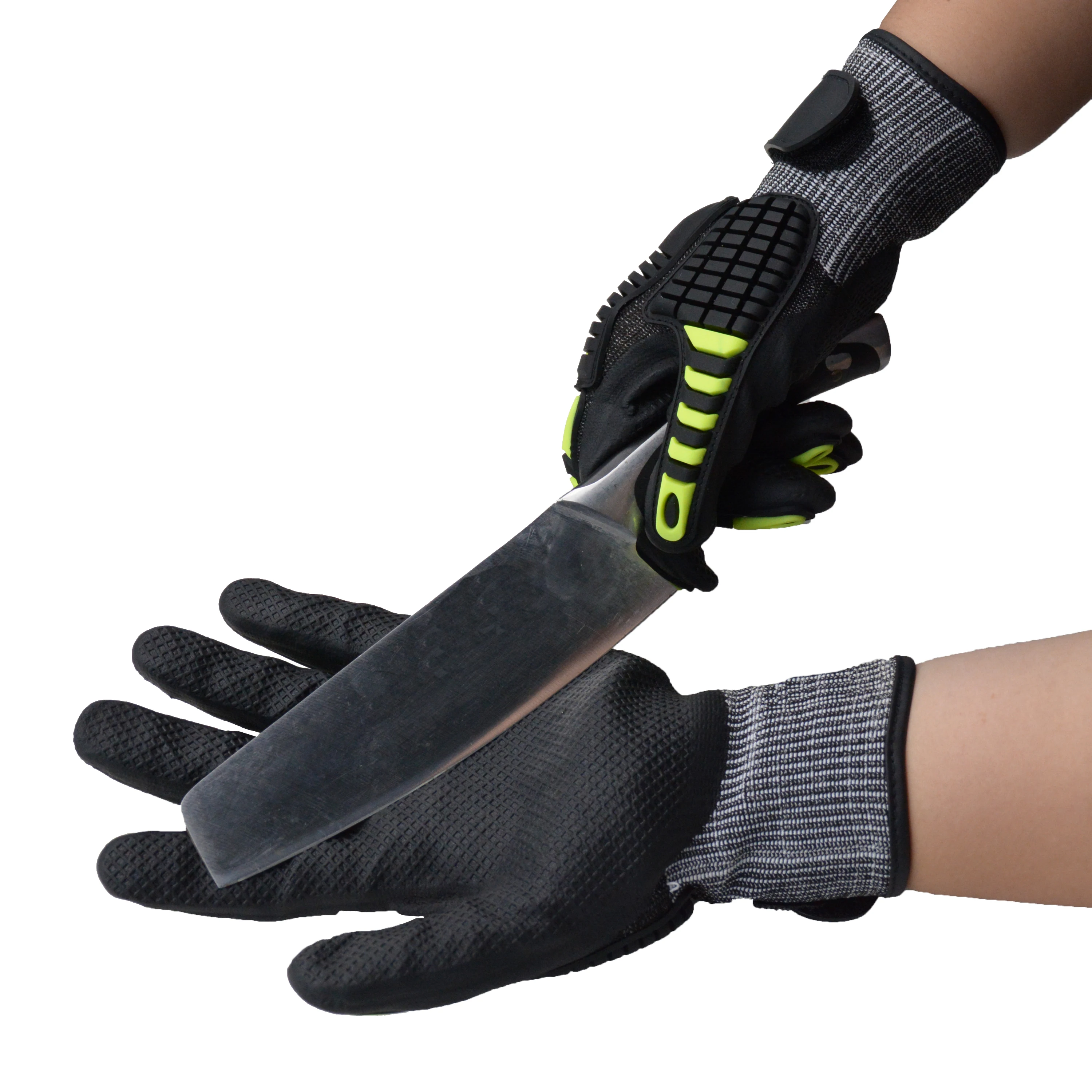 HANDLANDY Safety Working Dipped Cut Resistant Gloves dipping machine,steel cut resistant liner grip gloves