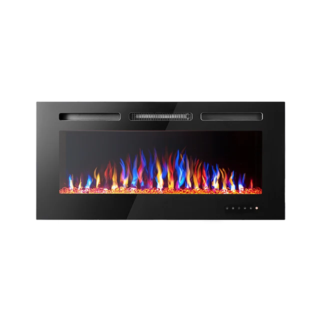 High quality Modern Household Remote Control 6 Color Changing Electric fireplace sets & accessories