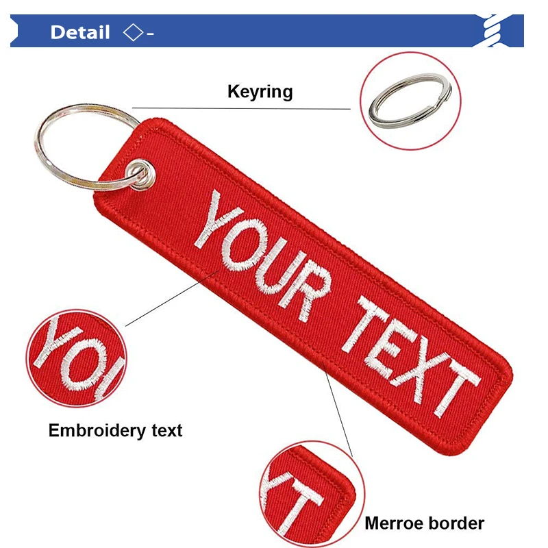 Manufacturers wholesale American flag embroidery key chain backpack small gift pendant promotional keychains & carabiners