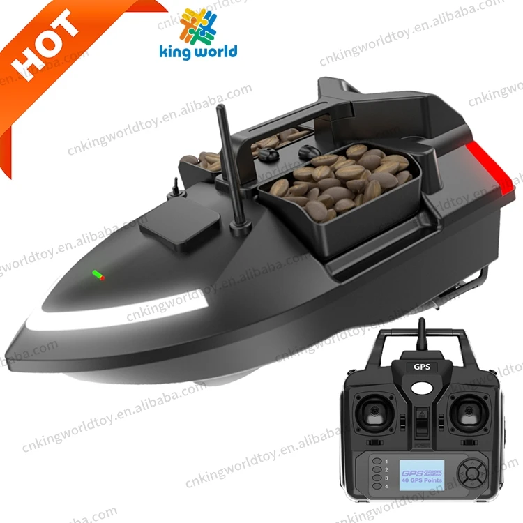 New V020 Smart 40 GPS Points Carp Feeder Surfer RC Bait Boat With 3 Hopper Hook Post Autopilot 500M Range For Fishermen Fishing