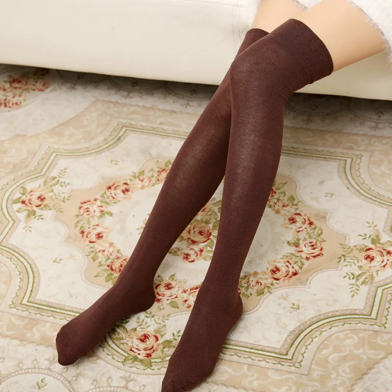 Sexy Woman Female Spring Solid Color Breathable Knee Thin Anti-snag Silk Lace Stockings
