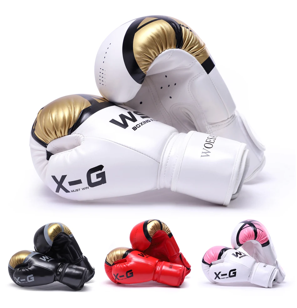 Kick Boxing Gloves for Men Women PU Karate Muay Thai Guantes De Boxeo Free Fight MMA Sanda Training Adults Kids Equipment