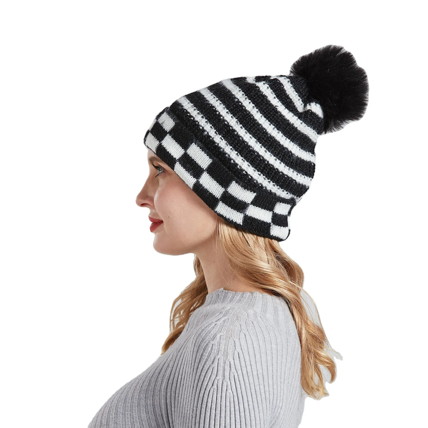 professional customization Autumn Winter Acrylic knitted Hat Unisex Plain Beanies hat Fashion Style Fabric Warm Pattern Design