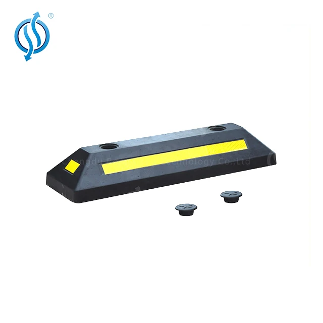 Reflective 50mm Rubber Bump Garage Wheel Car Stop