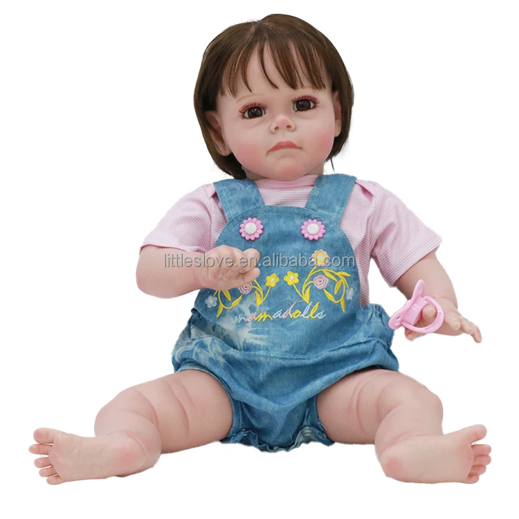 24inch Handmade High Quality Reborn Toddler Detailed Lifelike Hand-rooted Hair Collectible Art Doll Doll Toy