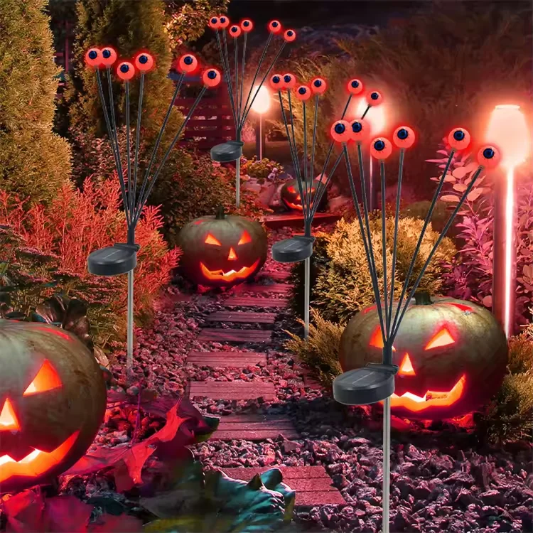 Howlighting Solar Led eyeball Fairy String Outdoor Festoon Waterproof Garland Pumpkin Night Light Christmas Garden Path Lamp