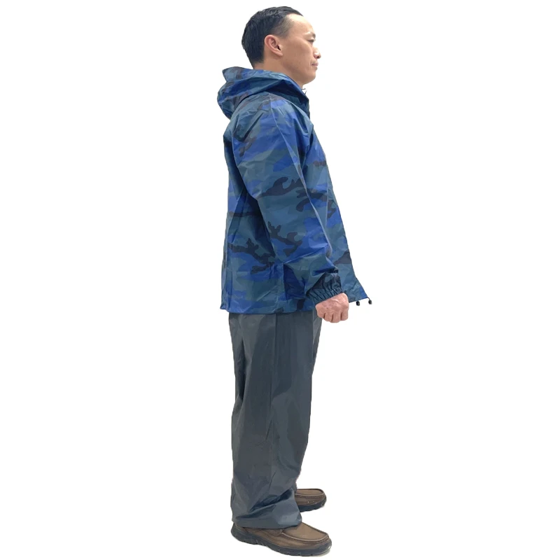 New camouflage casual raincoat riding suit custom-made low-cost design Rain jacket pants
