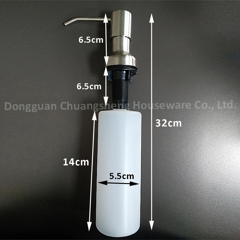 Newest Design Kitchen Sink Stainless Steel Wall Shampoo Dispenser  with Plastic Bottle soap  shampoo dispenser