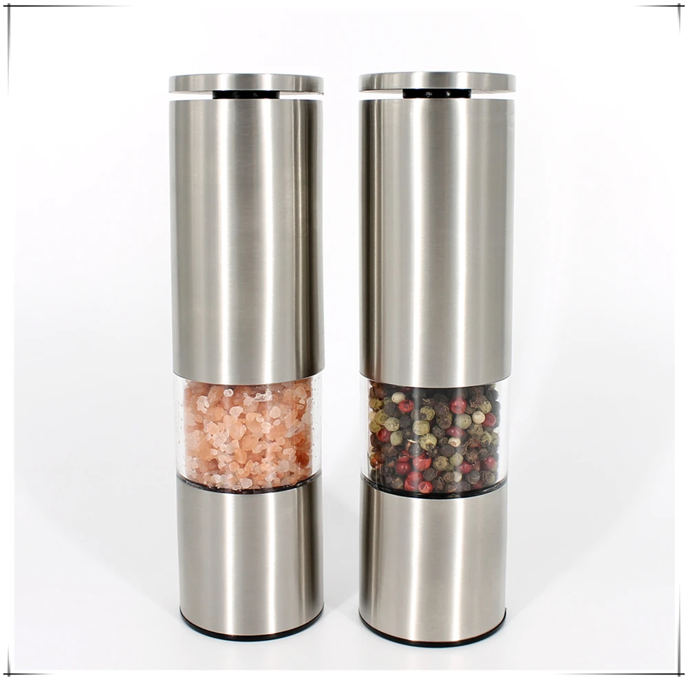 portable salt and pepper grinder / stainless steel spice mill / ceramic grinder