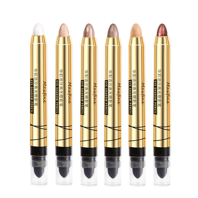 Custom Waterproof Long Lasting Smooth Eyeshadow Pen Eye Shadow Pencil with Soft Brush