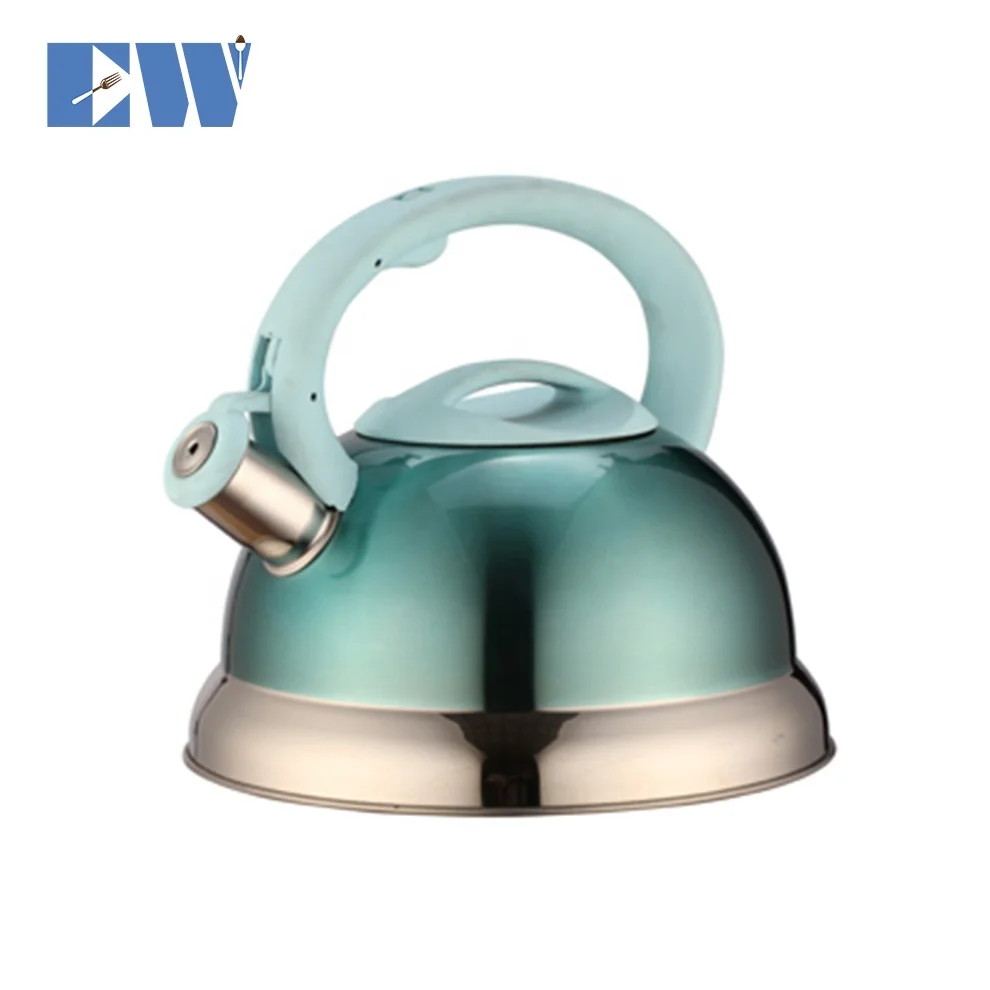 High Quality 3.2L Stainless Steel Whistling Kettle with Color Painted Tea Kettle Water Pot