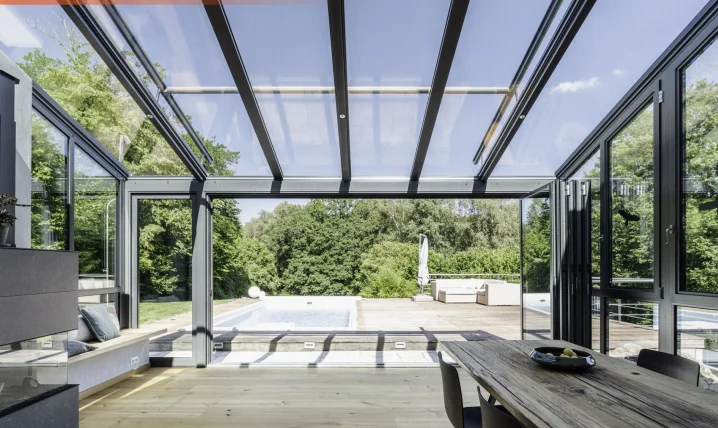 AAMA NFRC Customized Waterproof Aluminum Folding Doors Tempered Glass Bifold Patio Door Aluminium Exterior