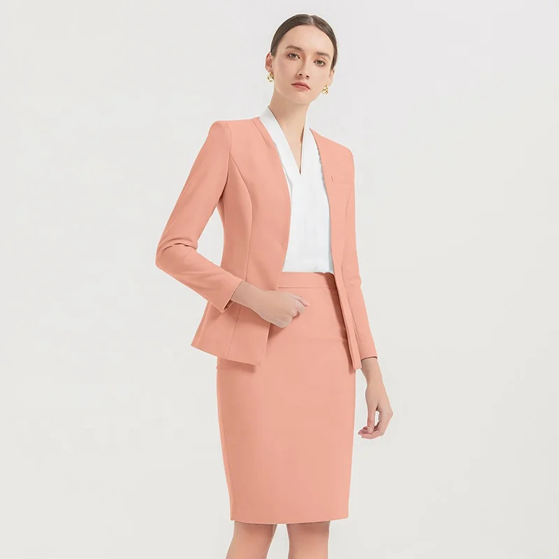 2023 latest original distributing office wear blazer and skirt suit sets for ladies elegant business wear