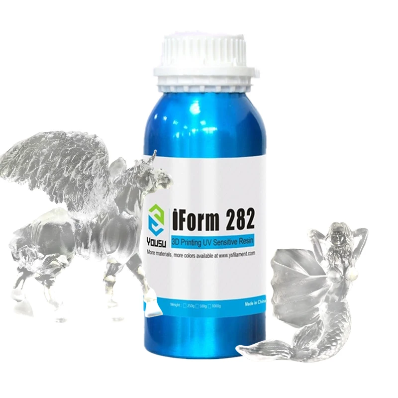 YOUSU High Transparent  3D Resin UV 405nm high toughness resin for 3D Printer DLP LCD 4K 8k High Clear resin