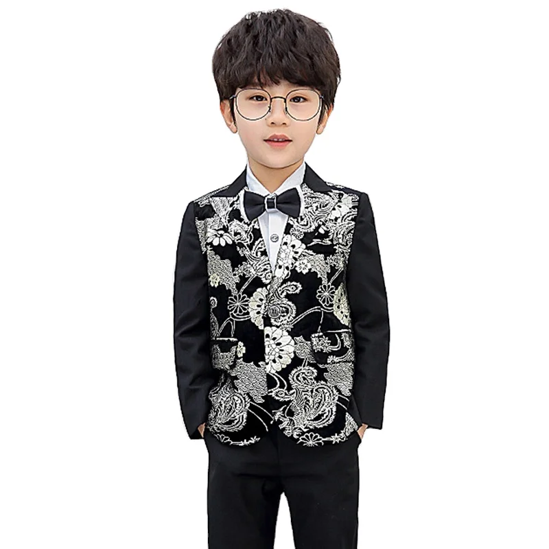 Kids Boy Suits For Weddings Prom Suits Formal Dress Kids Tuxedo Children Clothing Set (Jacket+Pants)