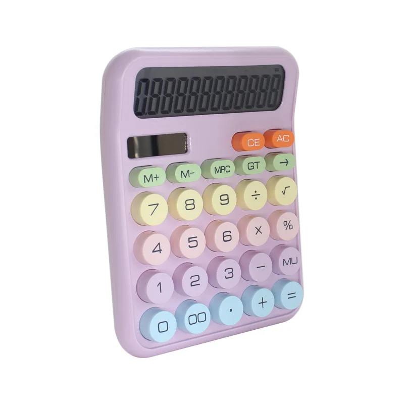 Southeast Asian hot selling Computer Button Color Desktop 12 Digit Digital Electronic Calculator Office Supplies