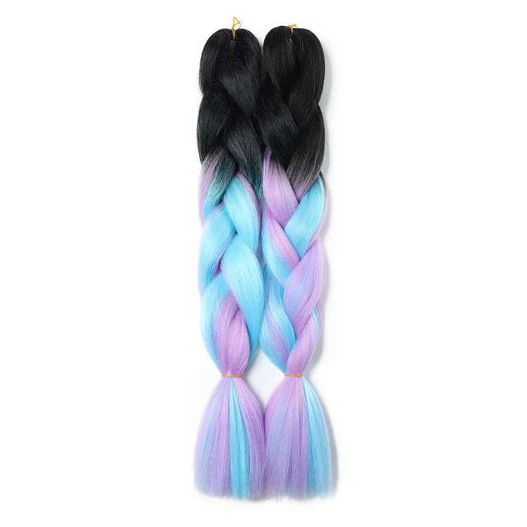 Many Colors Jumbo Braids 24inch 100grams High Temperature Fibre Mixed Color Synthetic Jumbo Braiding Hair Wholesale Price