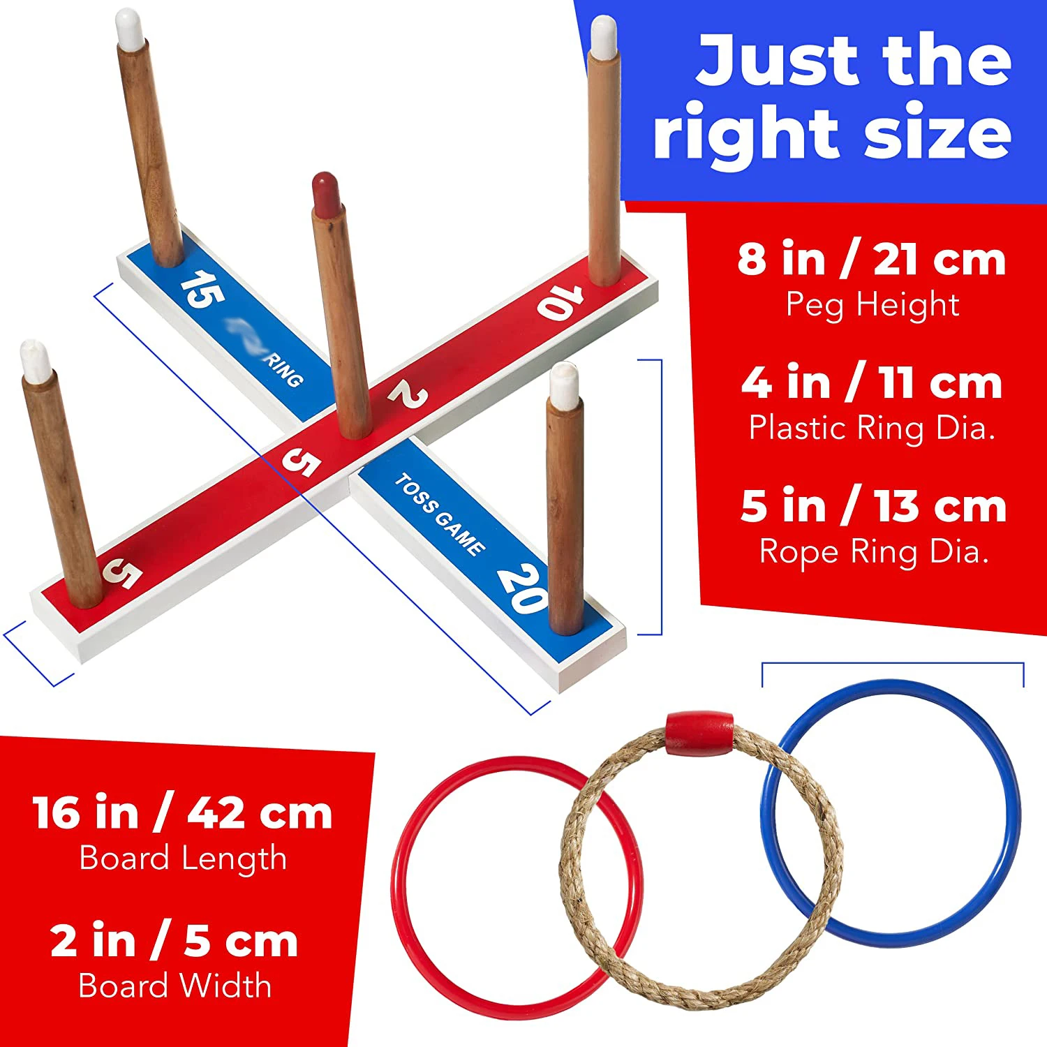 Wooden Ring toss game Yard games set Throw Games for outdoor and indoor innovative rope toy