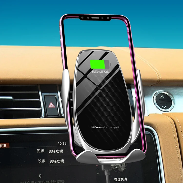 
Amazon Hot Selling Infrared Automatic Sensor Quick Charge 10W Magnetic Car Wireless Charger 