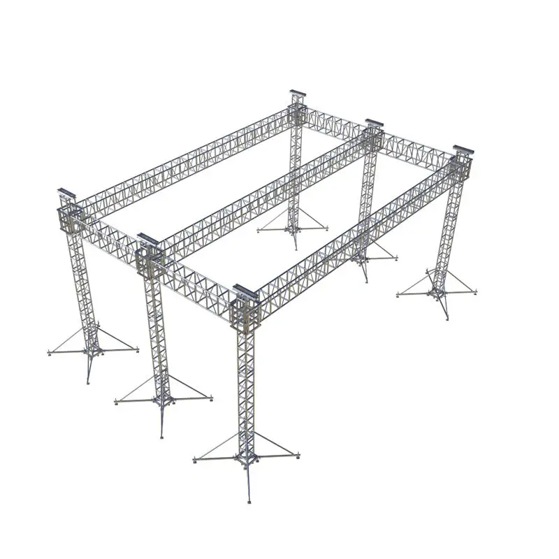 Aluminum Music Concert Theater Performance Event Roof Truss System With Stage Platform For Outdoor Events