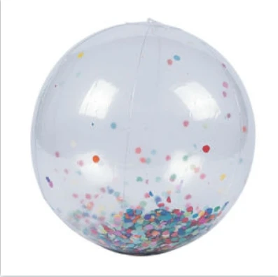PVC inflatable balloons feathers transparent beach balls sequins photo props swimming pool play water polo toy balls