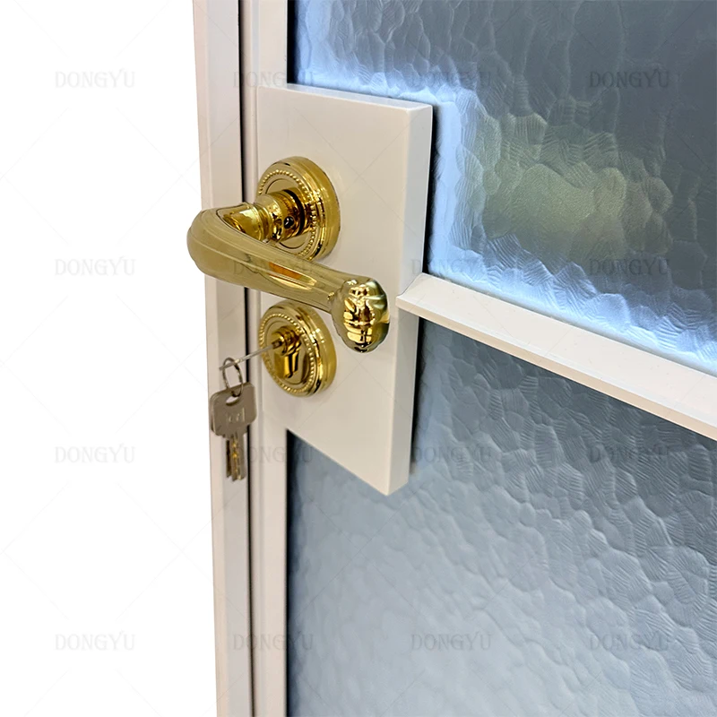 DONGYU High-security Entrance Iron Steel Frame Tempered Glass Metal Doors For House Steel Door or Villa Use Security door