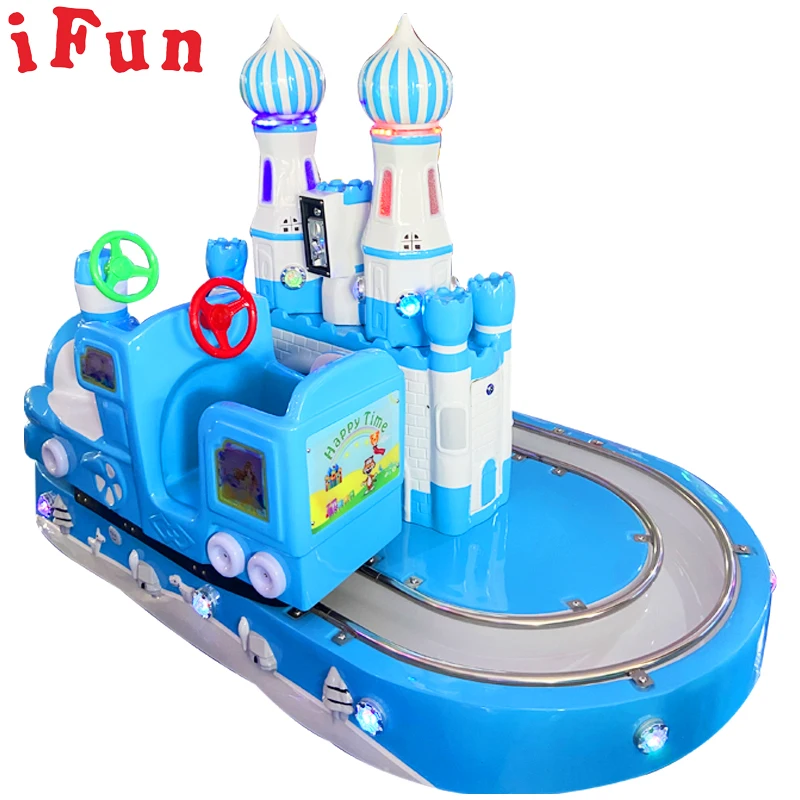 Kids Electric Track Train With Sensor Indoor Arcade Game Machine Kids Castle Train Game Machine for Center
