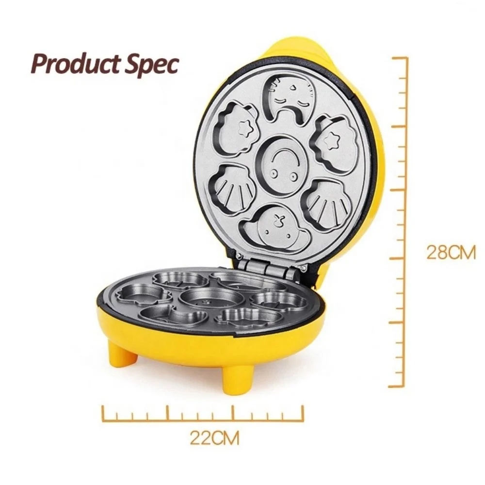 Cartoon Automatic Cake Baking Machine Small Toaster Double Heating Portable Breakfast Baking Maker