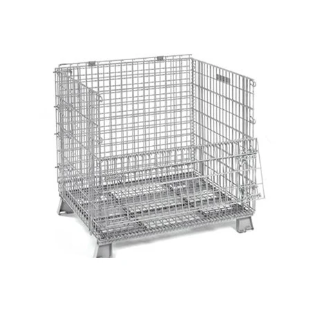 Powder Coated Cage Metal Box Wire Mesh Steel Pallet Box