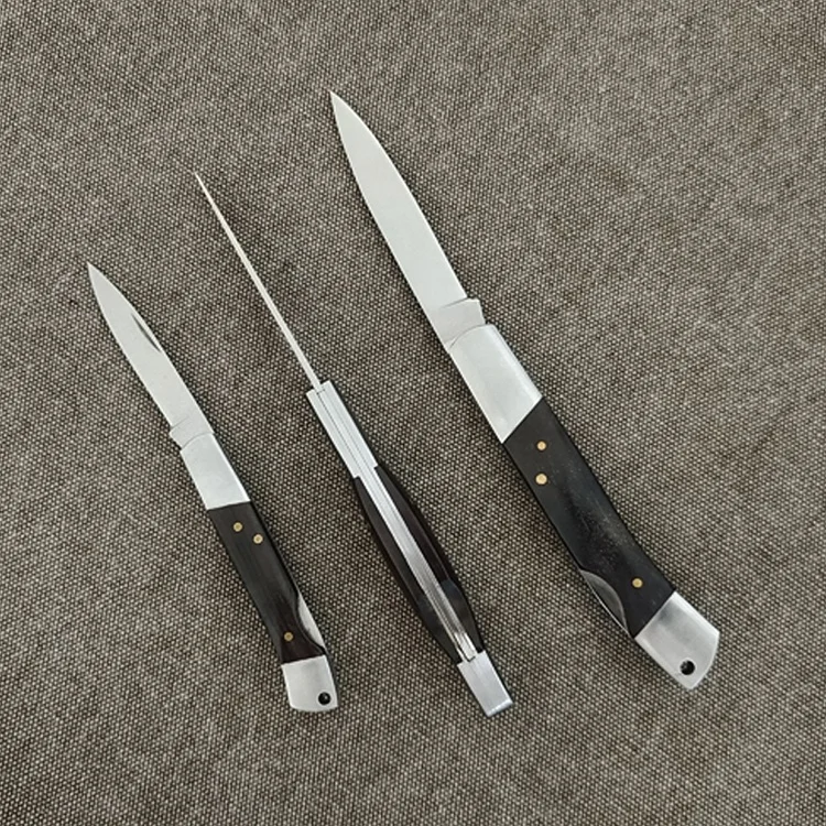 Gentleman Pocket Knives with Ebony Wood Handle in Series Sizes for Outdoor, Camping, EDC and Daily Use