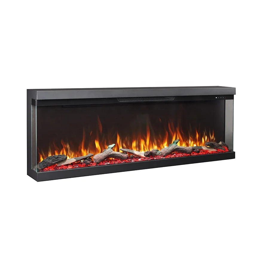 new slimline 3 bay electric fireplace with APP from China