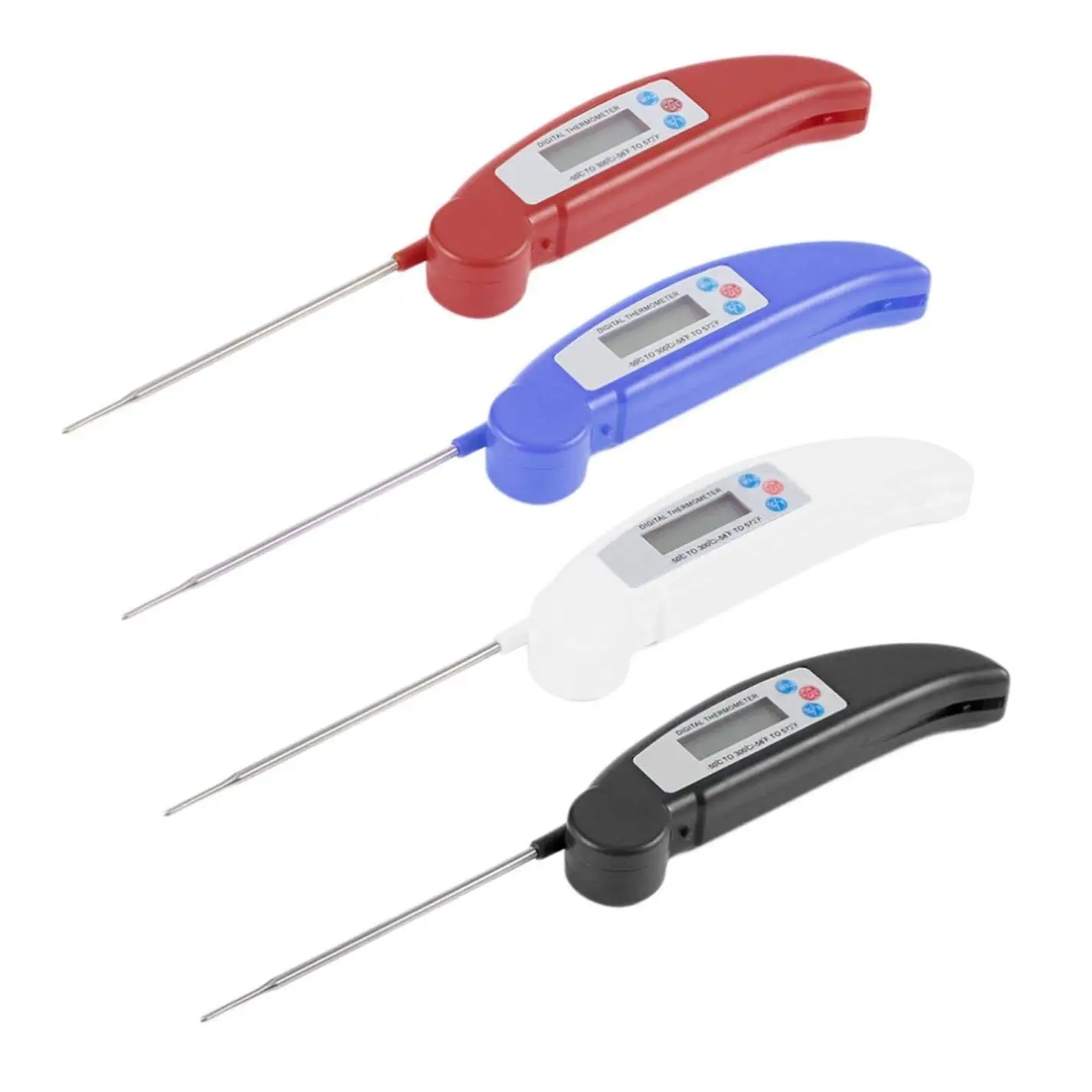 Household BBQ Meat Thermometer with Folding Probe Large Digital Display Food Thermometer