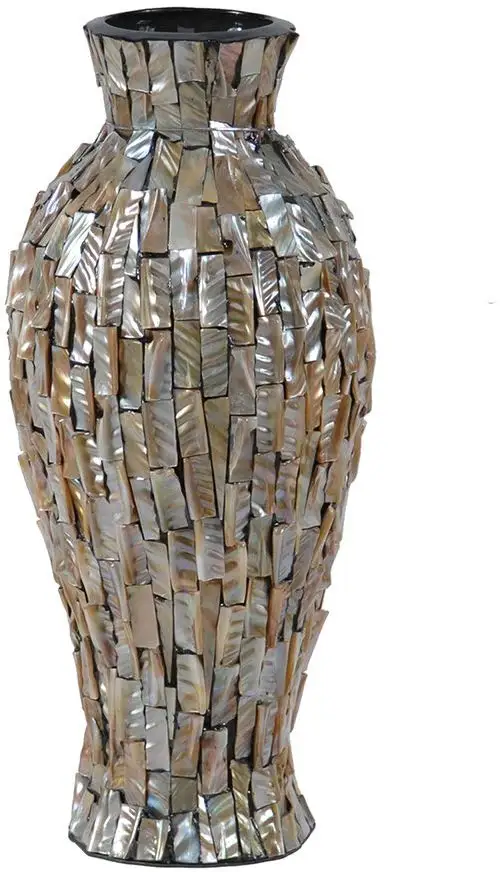 Vietnam handmade decorative floor mother of pearl luxury flower vase for home decor