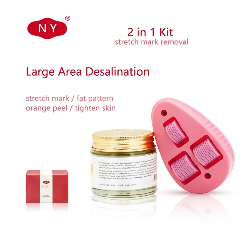 2 in 1 Stretch Mark Removal Intense Treatment Kit with Derma roller Wide and Stretch Mark Repair Cream