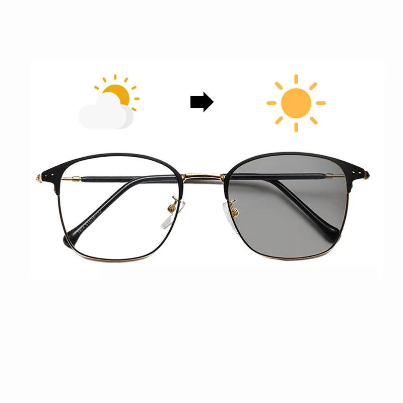 Creative Fashion Anti-blue Optical Glasses Frames Chameleon Glasses Eyewear Manufacturer Anti Blue Light Photochromic Glasses