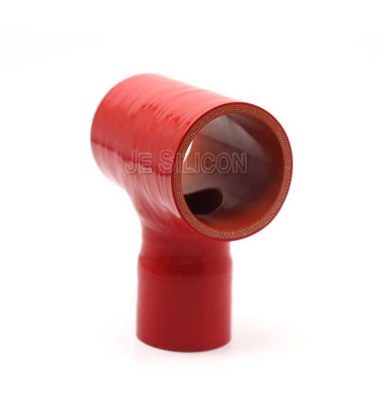 Custom T-shape Silicone Rubber  Pipe Blue Reinforce Silicone Auto Hose