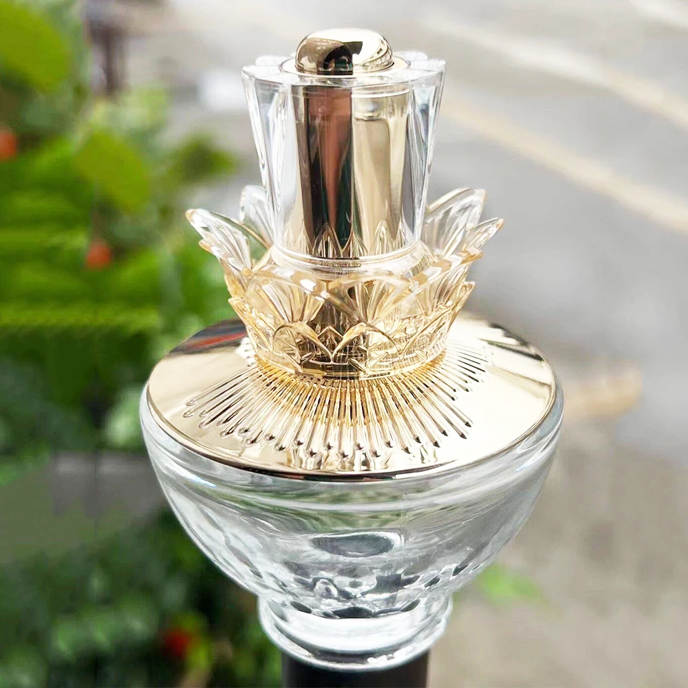 Luxury 30ml Perfume Glass Dropper Bottle with flower Shape Acrylic Dropper Cap for Essential Oil Aromatic Liquid Skin care Oils