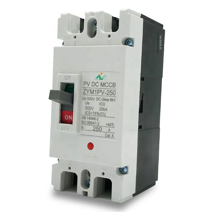 Китайские производители ZYM1PV-10-25KA 100-800A 250-1000V 1-4P MCCB DC формованный корпус