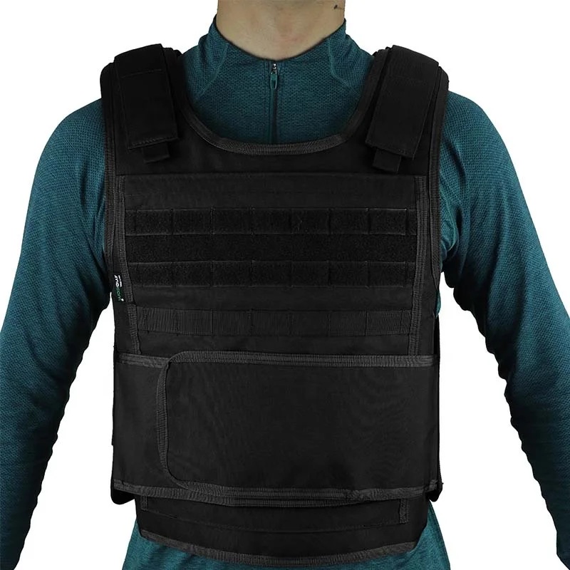 KMS Ready Wholesale Outdoor Security Hunting Protective Adjustable Size Black Chaleco Tactico Body Vest Tactical Plate Carrier