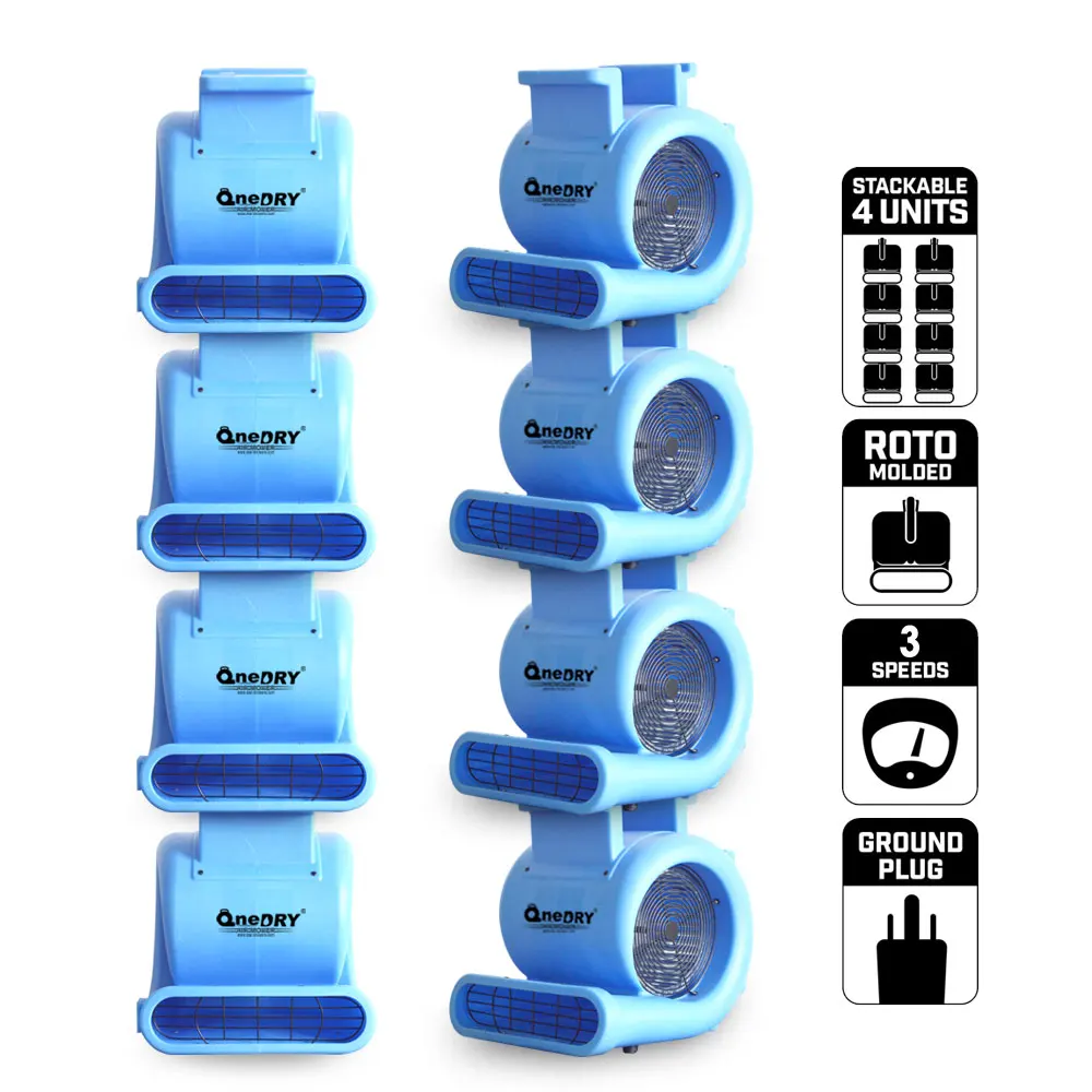 3/4HP max centrifugal low profile commercial CE ETL SAA approved air mover and carpet dryer with socket cleaning and restoration